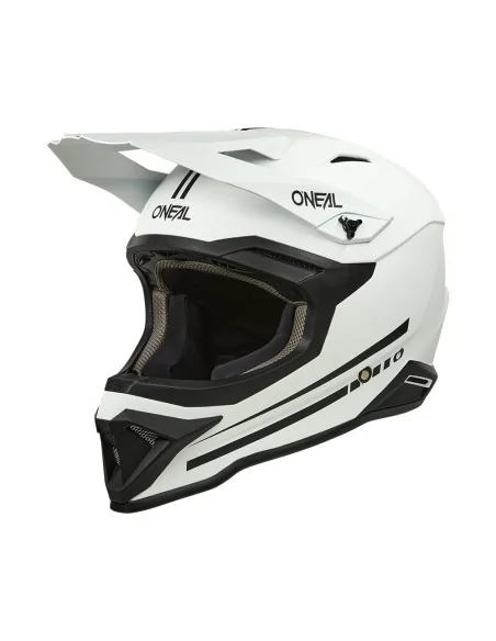 Casco de motocross O'Neal 1SRS Solid Blanco