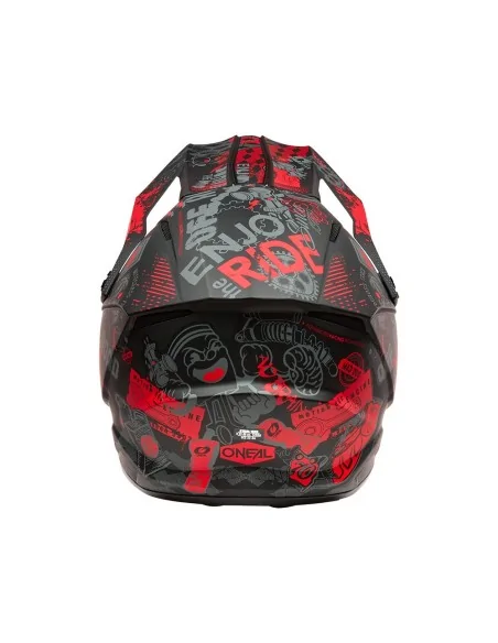 Casco de motocross O'Neal 1SRS Vibrant Negro/Rojo