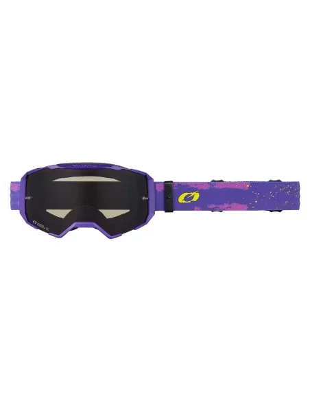 Gafas de motocross O'Neal B-22 Lila/Amarillo flúor