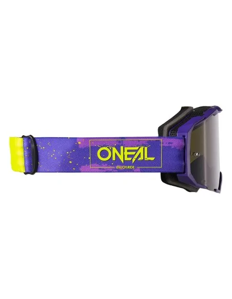 Gafas de motocross O'Neal B-22 Lila/Amarillo flúor