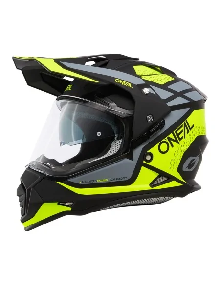 Casco de carretera y aventura O'Neal Sierra Amarillo flúor/Negro/Gris