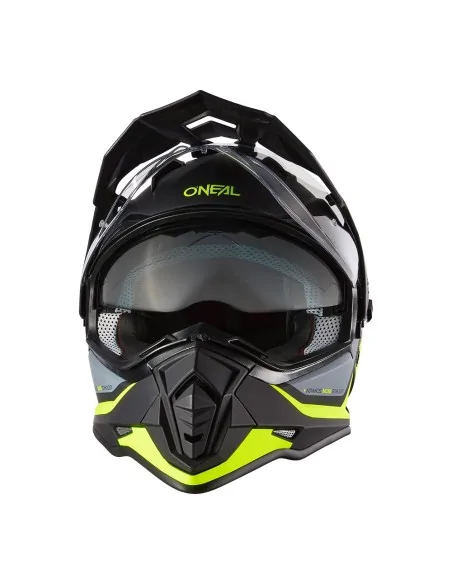 Casco de carretera y aventura O'Neal Sierra Amarillo flúor/Negro/Gris