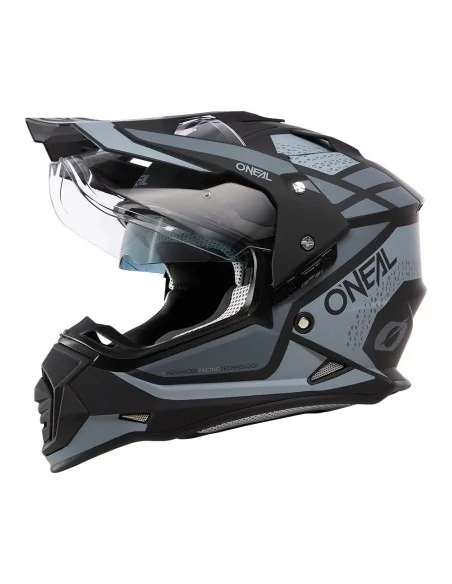 Casco de carretera y aventura O'Neal Sierra Negro/Gris (0818-082)