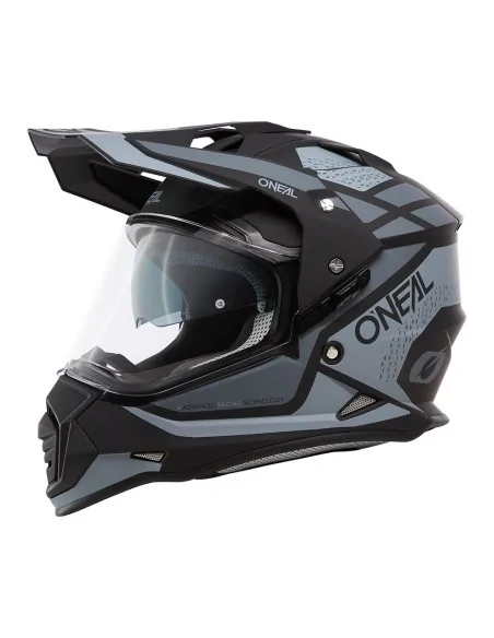 Casco de carretera y aventura O'Neal Sierra Negro/Gris (0818-082)