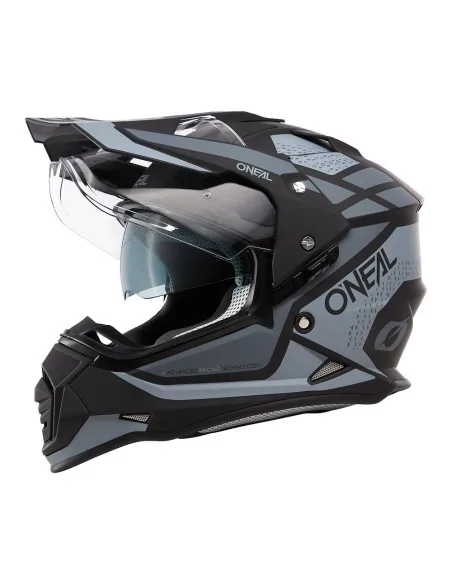 Casco de carretera y aventura O'Neal Sierra Negro/Gris (0818-082)