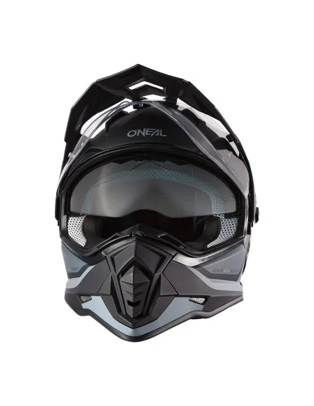Casco de carretera y aventura O'Neal Sierra Negro/Gris (0818-082)