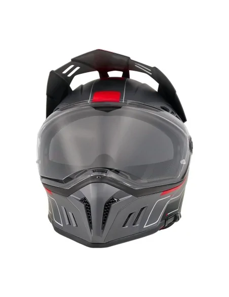 Casco de carretera y aventura O'Neal Sierra Negro/Rojo