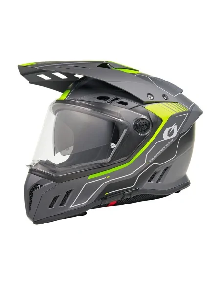 Casco de carretera y aventura O'Neal Sierra Negro/Amarillo flúor