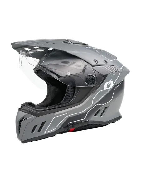 Casco de carretera y aventura O'Neal Sierra Negro/Gris (0819-121)