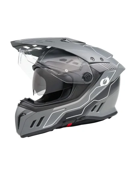 Casco de carretera y aventura O'Neal Sierra Negro/Gris (0819-121)