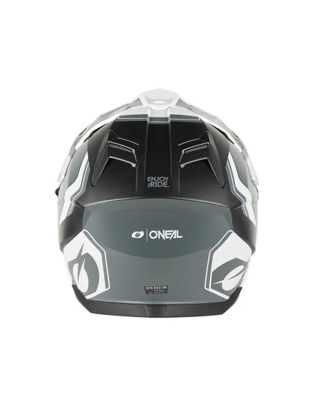 Casco de carretera y aventura O'Neal D-SRS Negro/Blanco/Gris