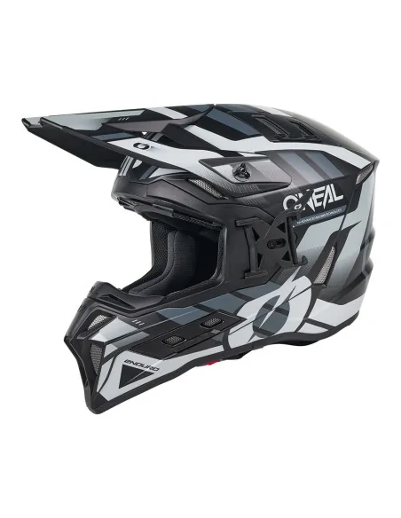 Casco de motocross y enduro O'Neal EX-SRS Dust Negro/Gris