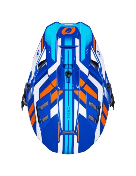 Casco de motocross y enduro O'Neal EX-SRS Dust Azul/Naranja
