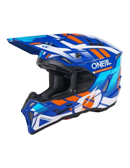 Casco de motocross y enduro O'Neal EX-SRS Dust Azul/Naranja