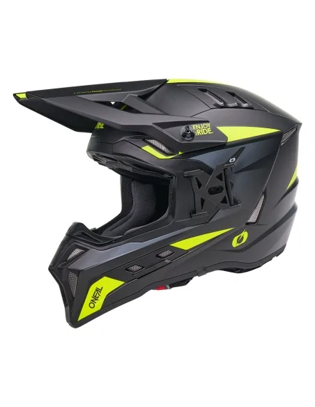 Casco de motocross y enduro O'Neal EX-SRS Magma Negro/Amarillo flúor