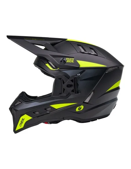 Casco de motocross y enduro O'Neal EX-SRS Magma Negro/Amarillo flúor