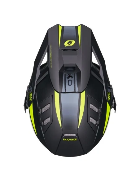 Casco de motocross y enduro O'Neal EX-SRS Magma Negro/Amarillo flúor