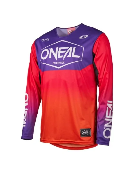 Camiseta de motocross O'Neal Mayhem Hexx Naranja/Lila