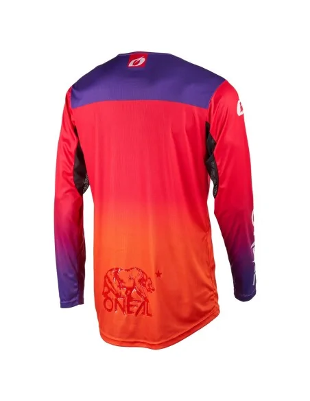 Camiseta de motocross O'Neal Mayhem Hexx Naranja/Lila