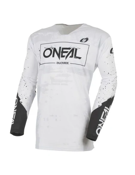Camiseta de motocross O'Neal Mayhem Blanco/Negro