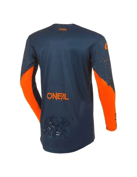 Camiseta de motocross O'Neal Mayhem Paint Azul/Naranja