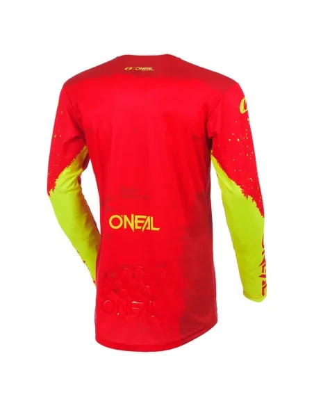 Camiseta de motocross O'Neal Mayhem Rojo/Amarillo flúor