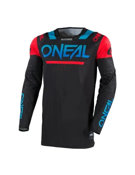 Camiseta de motocross O'Neal Prodigy Five Four Negro/Azul