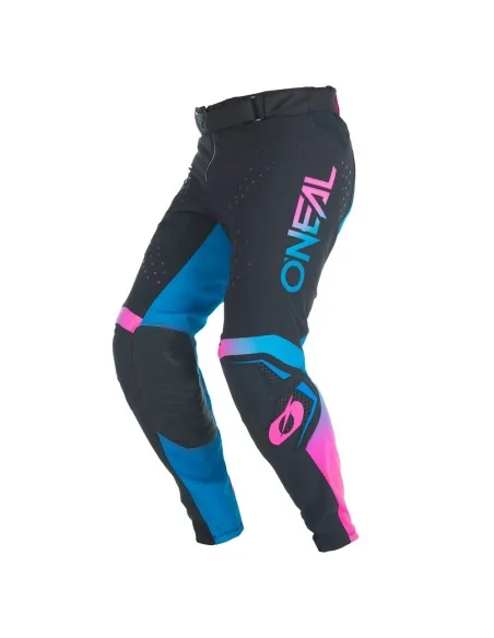 Pantalón de motocross O'Neal Prodigy Negro/Rosa flúor