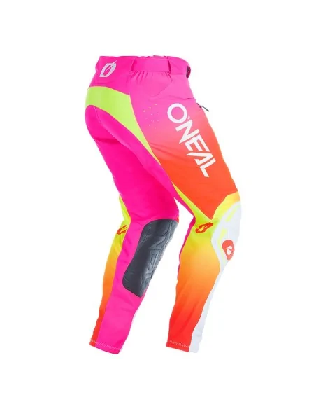 Pantalón de motocross O'Neal Prodigy Blanco/Flúor