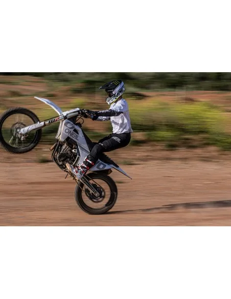 Camiseta de motocross O'Neal Mayhem Blanco/Negro