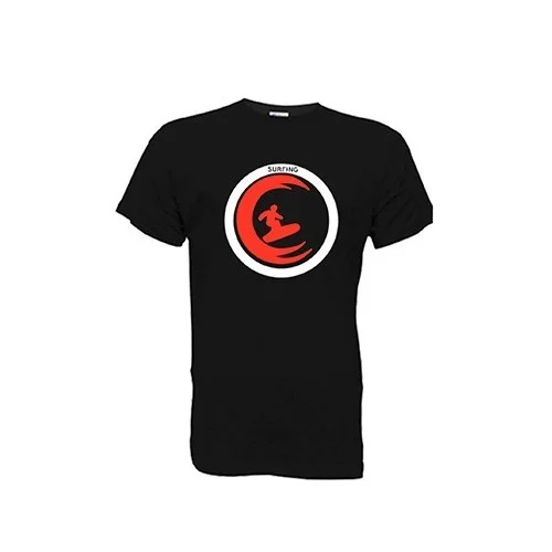 Motoboard Camiseta Negra Surfing