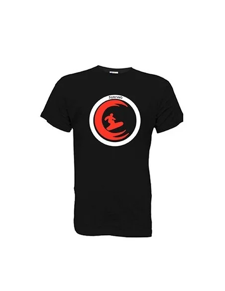 Motoboard Camiseta Negra Surfing