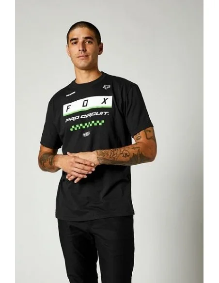 Camiseta Básica Fox Pro Circuit Block Black
