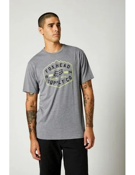 Camiseta Fox Técnica Backbone Heather Graphite