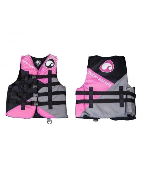 Chaleco salvavidas Spinera Deluxe 4 hebillas nylon rosa