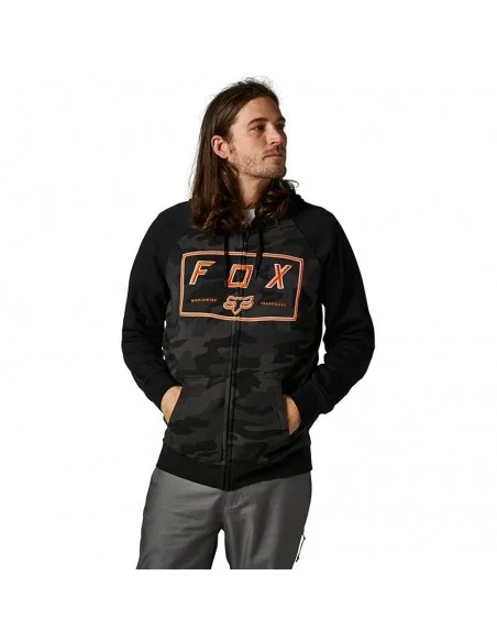 Sudadera con Cremallera Fox Badler Black Camo
