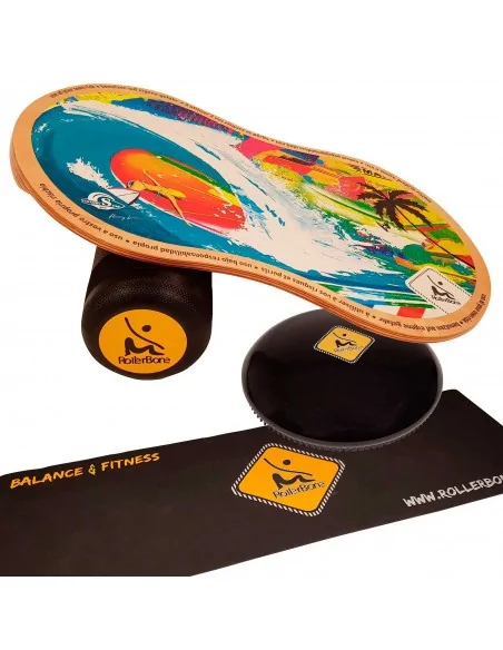 Tabla de equilibro RollerBone Shabby 1.0 Pro Set SoftPad más alfombra