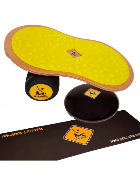 Tabla de equilibro RollerBone Reflexology 1.0 Pro Set SoftPad más alfombra