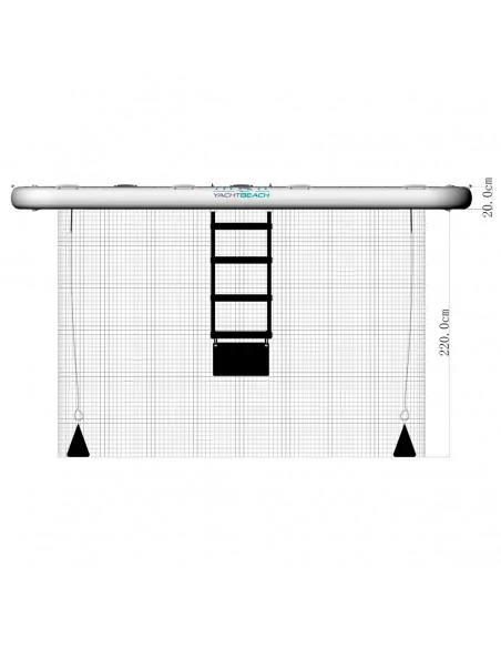 Piscina inflable para yates de lujo Yachtbeach Dropstitch