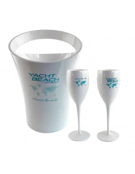 Combo para fiesta Yachtbeach 8 copas y 1 cubo