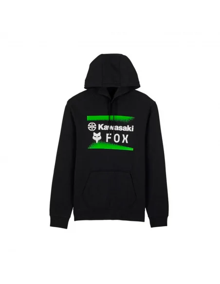 Sudadera con capucha Fox X Kawasaki Fleece Negro