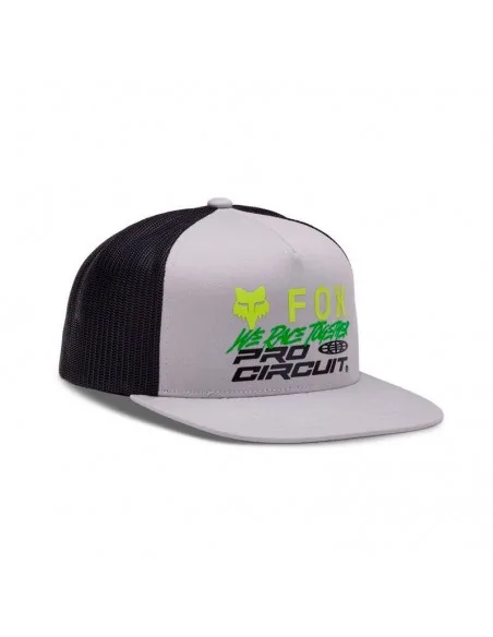 Gorra Fox x Pro Circuit Snapback Gris Acero