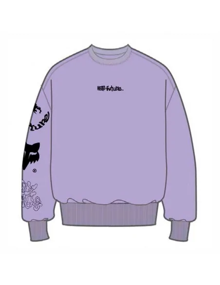 Sudadera Fox Hello Future Oversized Flc Crew Lila
