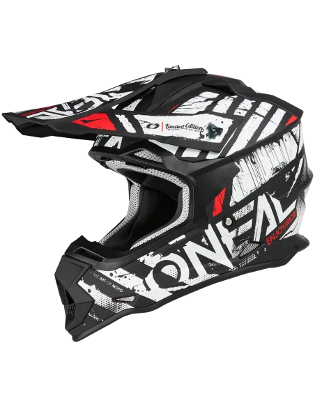 Casco O'Neal 2SRS GLITCH Negro/Blanco