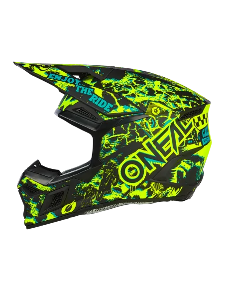 Casco O'Neal 3SRS ASSAULT Black/Neon Yellow
