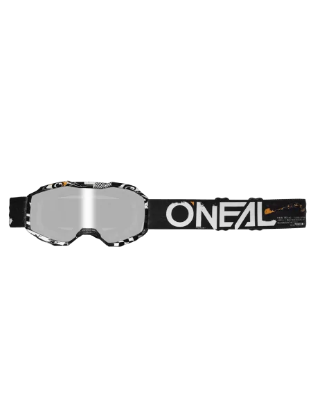 Gafas para niños O'Neal B-10 ATTACK Black/White - Silver Mirror
