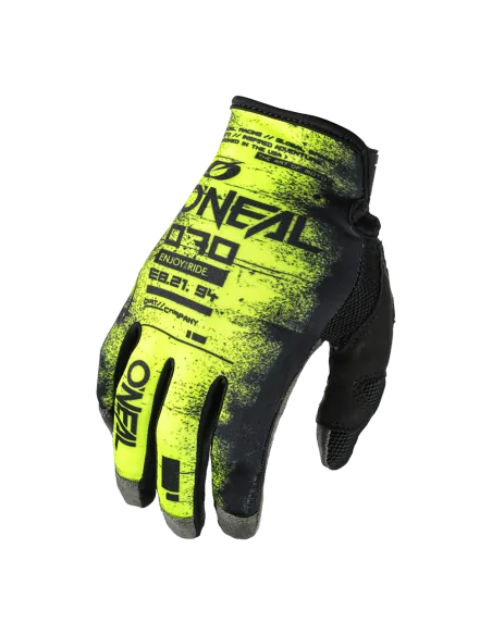 Guantes O'Neal MAYHEM SCARZ Negro/Amarillo Neón