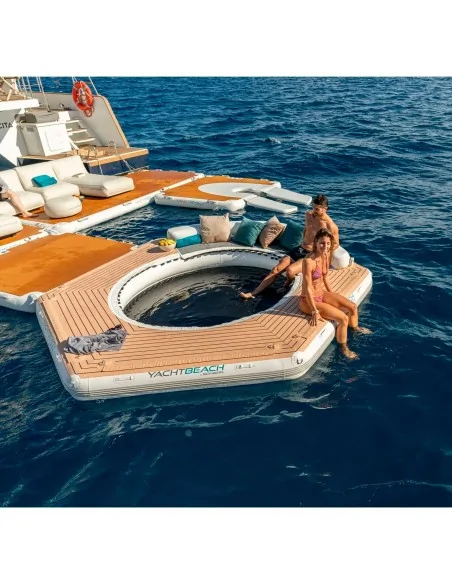 Plataforma inflable para barcos Yachtbeach Pavilion Hex 4.10
