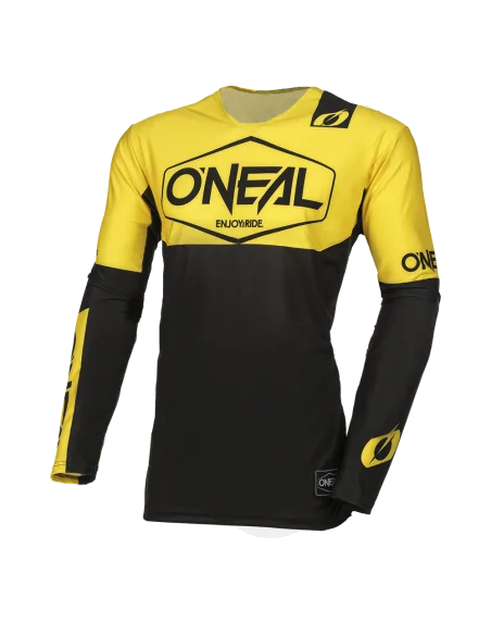 Jersey para moto y MTB O'Neal Mayhem HEXX negro y amarillo