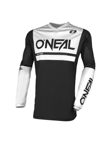 Jersey para moto y MTB O'Neal Element THREAT AIR negro/blanco